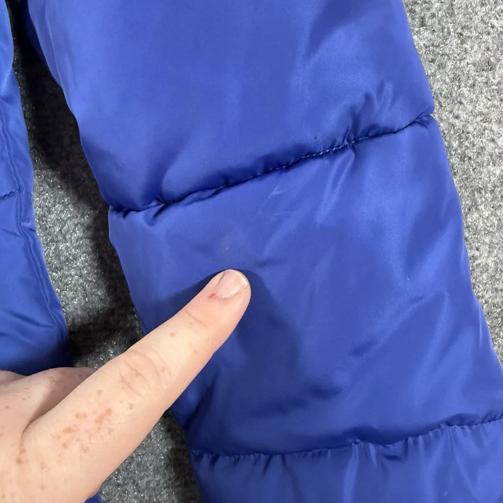 Calvin Klein Puffer Jacket Womens Medium‎ Blue Coat Quilted Full Zip